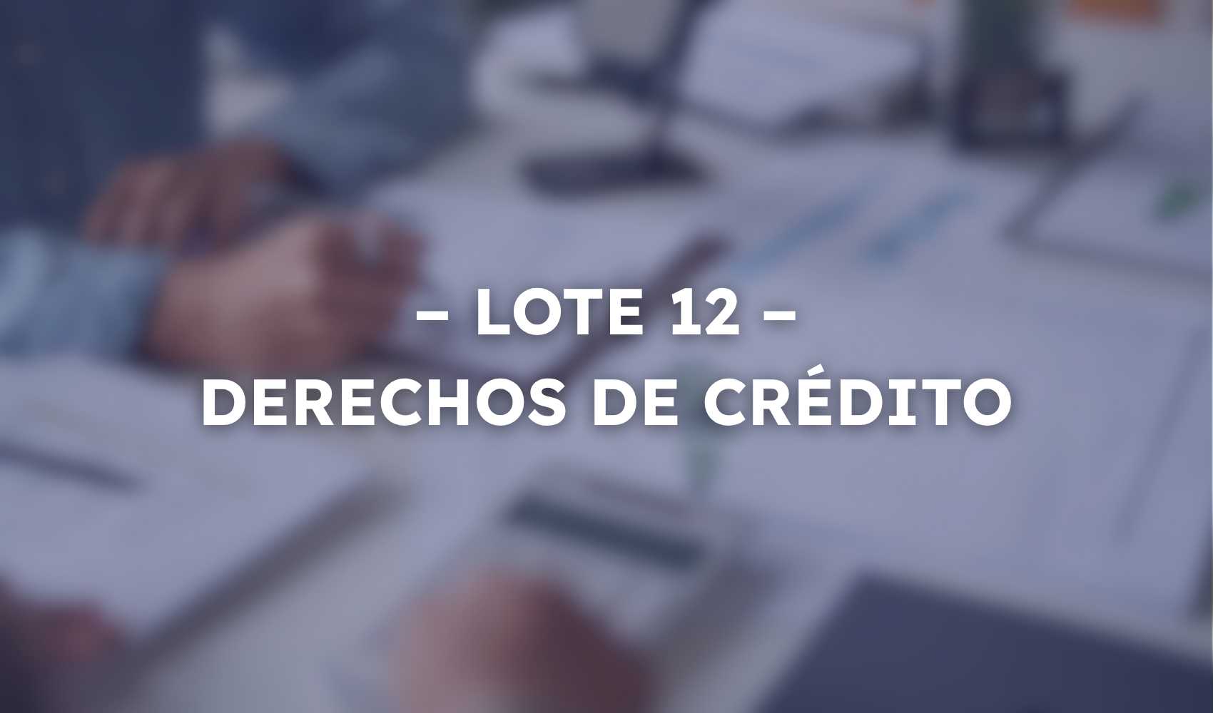 L12 - DERECHOS DE CRÉDITO