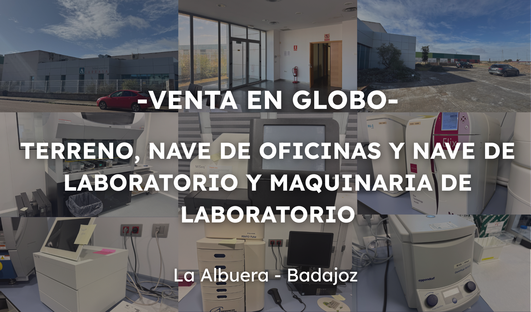 L1- VENTA EN GLOBO:TERRENO, NAVE DE OFICINAS Y NAVE DE LABORATORIO, MAQUINA