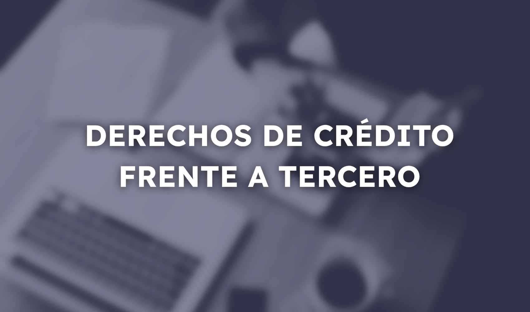 L1 - DERECHOS DE CRÉDITO FRENTE A TERCERO