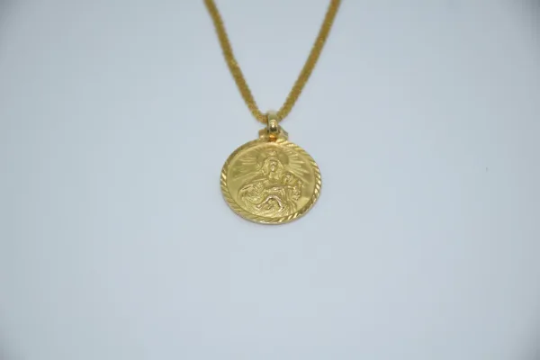 SIN MARCA · CADENAS Y COLLARES — Collar barbado y meda… (SUB26-ORO-015-002) — imagen 2