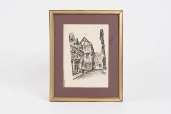 DECORACIÓN Y HOGAR — Grabado Rouen Vieille Maison rue … (SUB26-HOG-039-001) — imagen 4