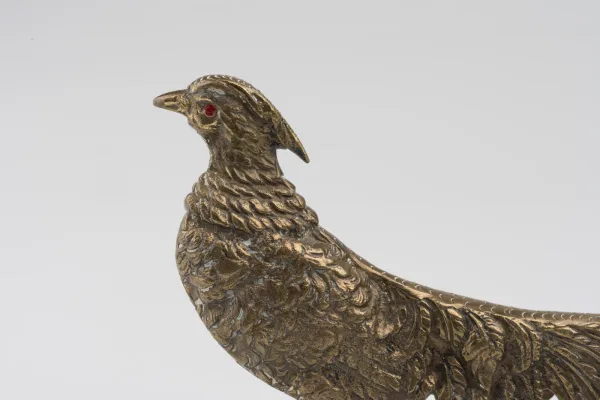DECORACIÓN Y HOGAR — Figura de faisán de bronce dorado (SUB26-HOG-025-001) — imagen 2