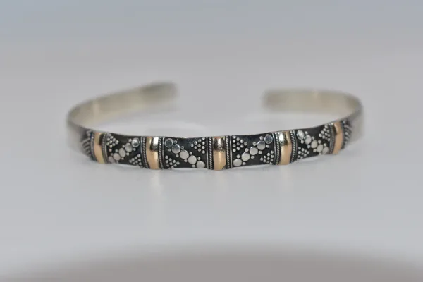 Lote de 10 · Plata · Mix pulseras rígidas y cadena — imagen 4