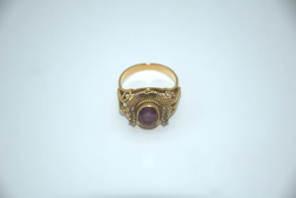 SIN MARCA · ANILLOS — Anillos con piedras morada 18mm … (SUB26-ORO-035-102) — imagen 2