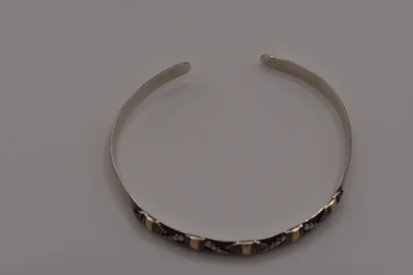 Lote de 10 · Plata · Mix pulseras rígidas y cadena — imagen 3
