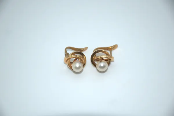 SIN MARCA · CONJUNTOS — Pendientes y anillo oro y perl… (SUB26-ORO-063-001) — imagen 2