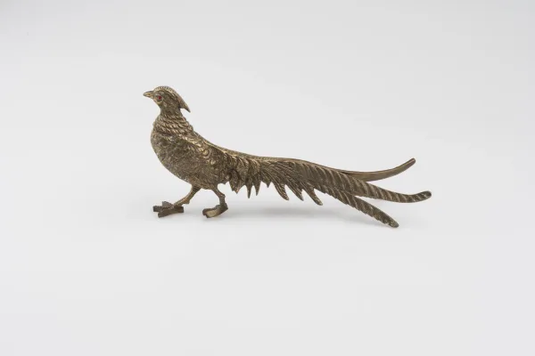 DECORACIÓN Y HOGAR — Figura de faisán de bronce dorado (SUB26-HOG-025-001) — imagen 1