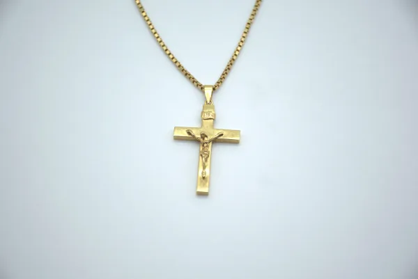 SIN MARCA · CADENAS Y COLLARES — Con colgante cruz 18 … (SUB26-ORO-011-034) — imagen 1