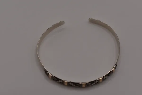 Lote de 10 · Plata · Mix pulseras rígidas y cadena — imagen 2